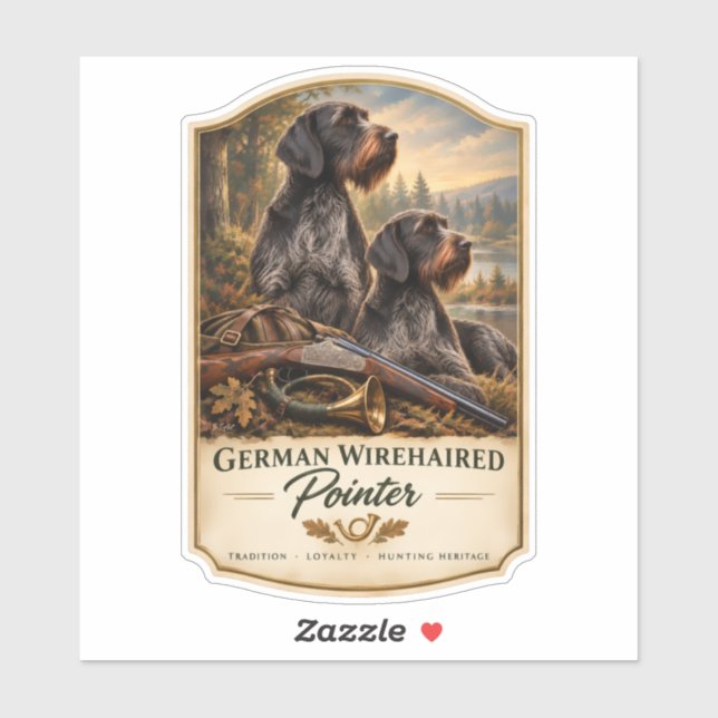 German Wirehaired Pointer Sticker (Sheet)