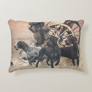 German Wirehaired Pointer sticker Paper Plate Out Accent Pillow