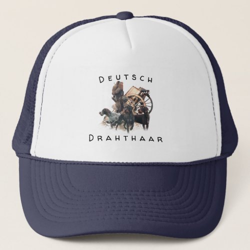 German Wirehaired Pointer  sticker Paper Plate Out Trucker Hat