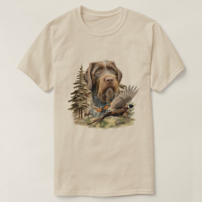 German Wirehaired Pointer T-Shirt (Design Front)