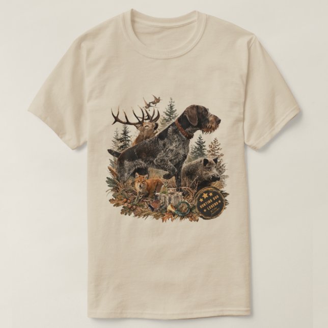 German Wirehaired Pointer T-Shirt (Design Front)