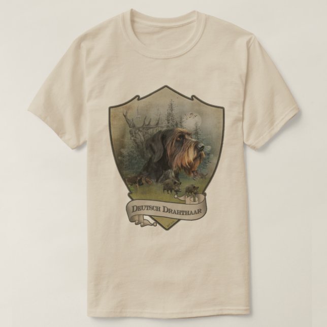 German Wirehaired Pointer T-Shirt (Design Front)