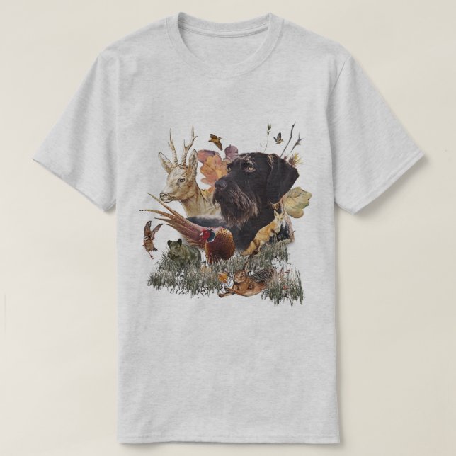 German Wirehaired Pointer T-Shirt (Design Front)