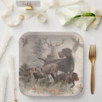 German Wirehaired Pointer Tapestry Outdoor Pillow