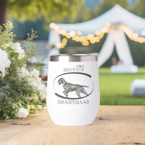 German Wirehaired Pointer Thermal Wine Tumbler