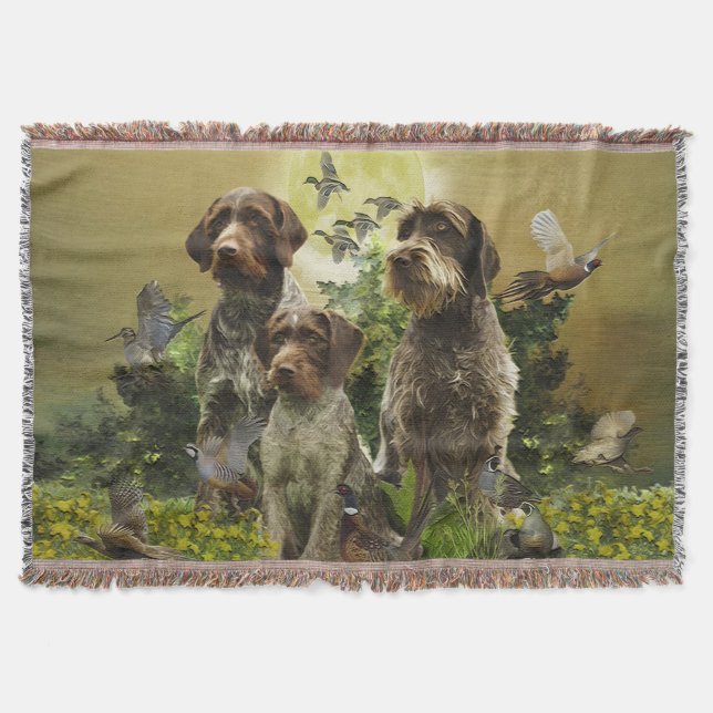  German Wirehaired Pointer      Throw Blanket (Front)