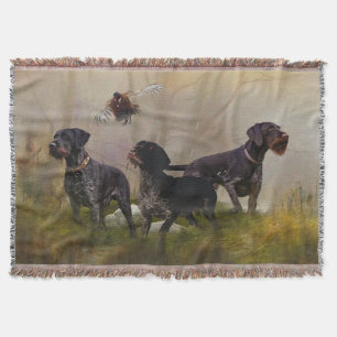 German Wirehaired Pointer Throw Blanket