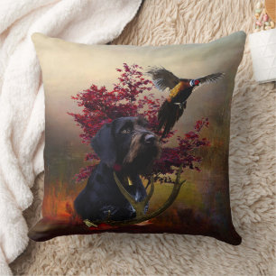  German Wirehaired Pointer     Throw Pillow