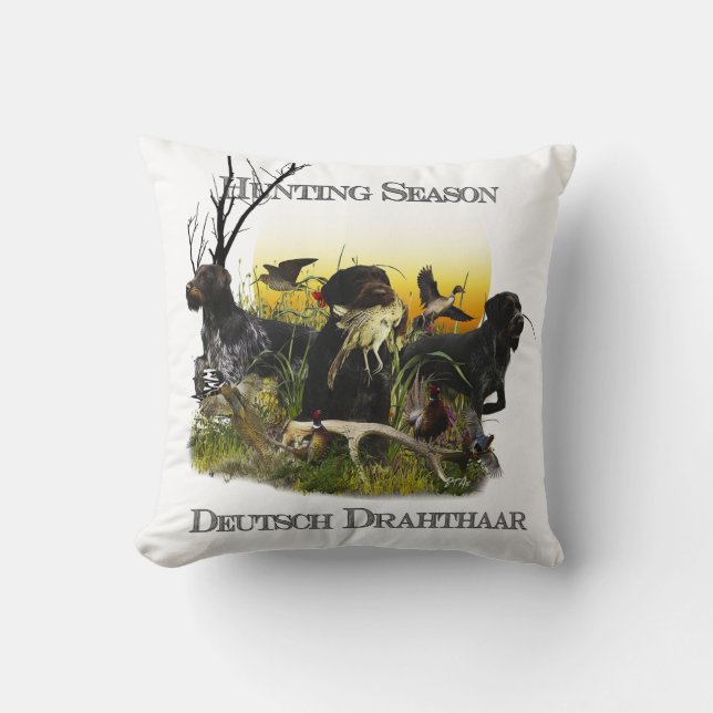  German Wirehaired Pointer     Throw Pillow (Front)