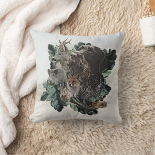 German Wirehaired Pointer Throw Pillow