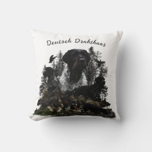 German Wirehaired Pointer Throw Pillow