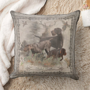 German Wirehaired Pointer   Throw Pillow