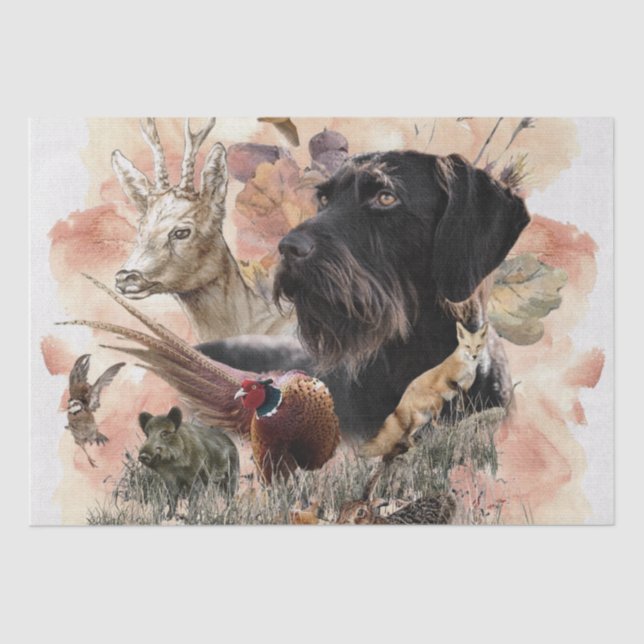  German Wirehaired Pointer     Tissue Paper (Front)