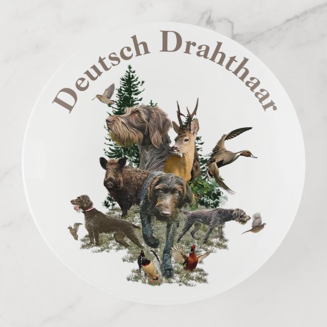  German Wirehaired Pointer Trinket Tray (Front)