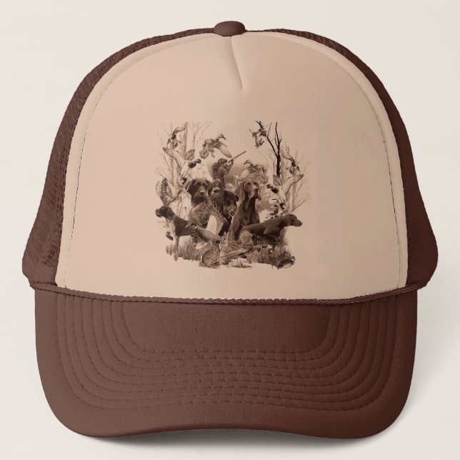 German Wirehaired Pointer   Trucker Hat (Front)