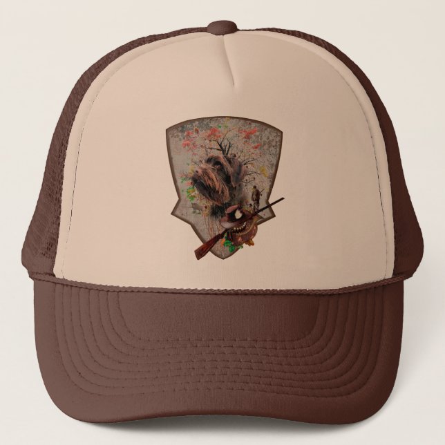 German Wirehaired Pointer   Trucker Hat (Front)