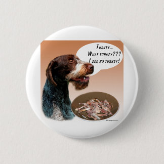 German Wirehaired Pointer Turkey Button