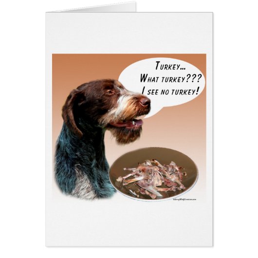 German Wirehaired Pointer Turkey Cards (Front)