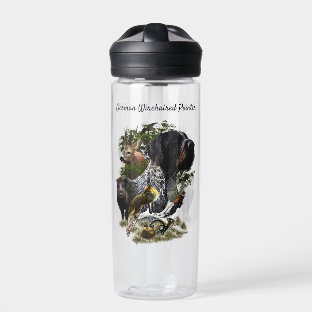  German Wirehaired Pointer     Water Bottle (Front)
