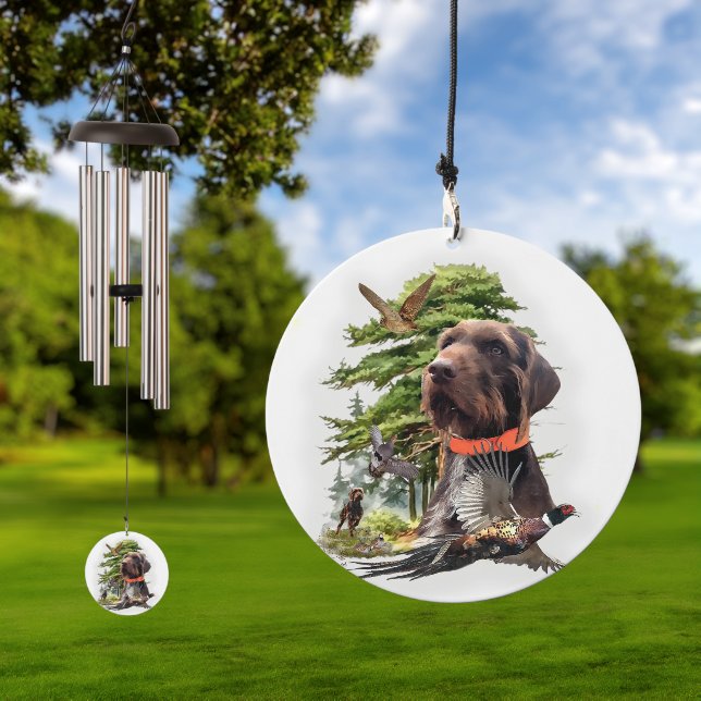 German Wirehaired Pointer Wind Chime (Outdoor)
