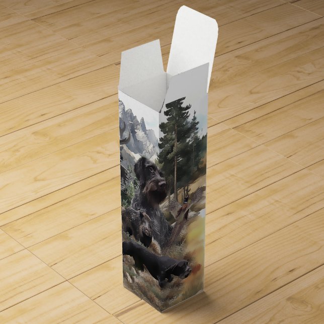 German Wirehaired Pointer   Wine Box (Opened)