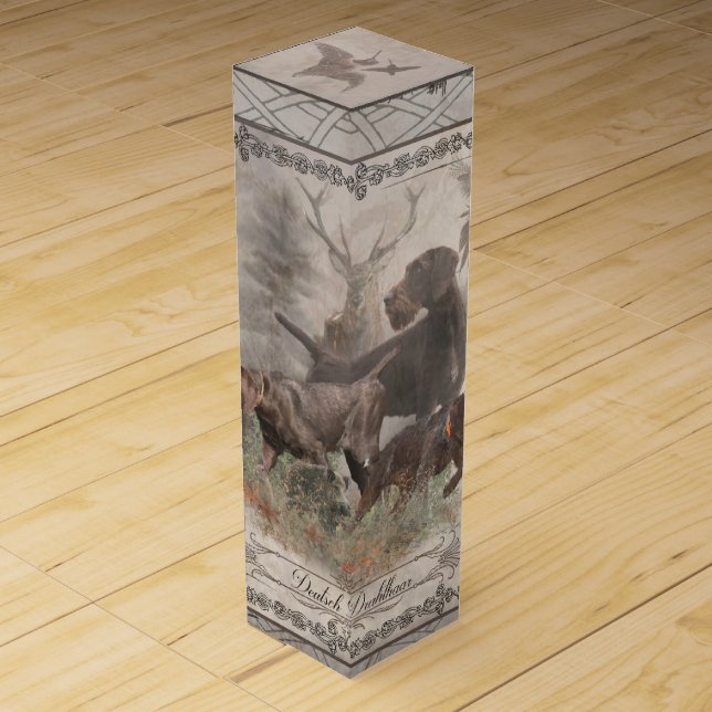  German Wirehaired Pointer     Wine Box (Front)