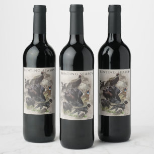 German Wirehaired Pointer Wine Label