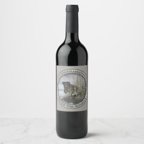  German Wirehaired Pointer Wine Label