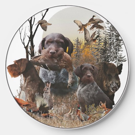 German Wirehaired Pointer Wireless Charger (Front)