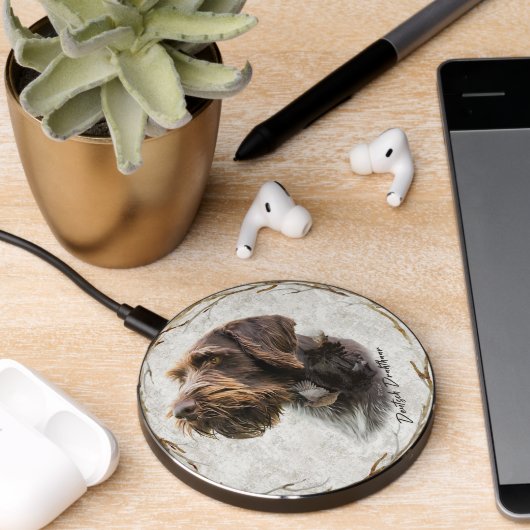 German Wirehaired Pointer Wireless Charger (Desk 2)