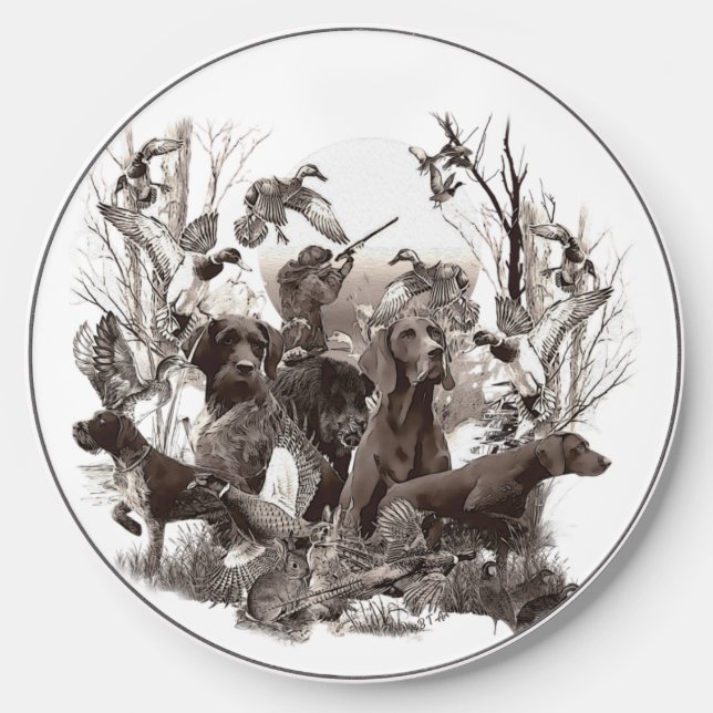 German Wirehaired Pointer  Wireless Charger (Front)