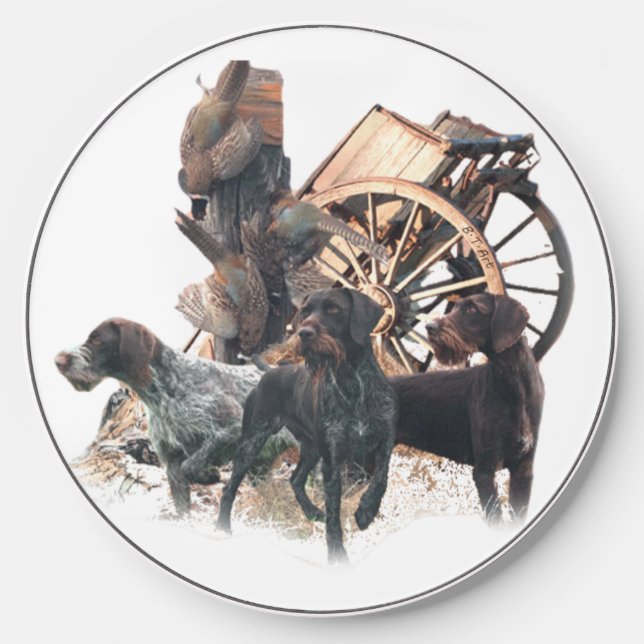 German Wirehaired Pointer  Wireless Charger (Front)