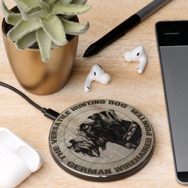 German Wirehaired Pointer  Wireless Charger (Desk 2)