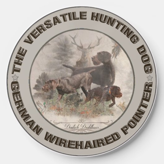 German Wirehaired Pointer Wireless Charger (Front)