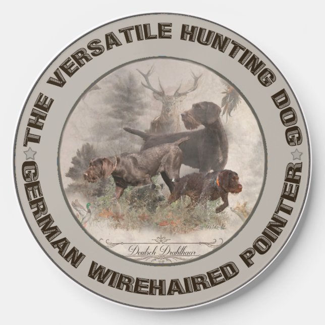 German Wirehaired Pointer  Wireless Charger (Front)