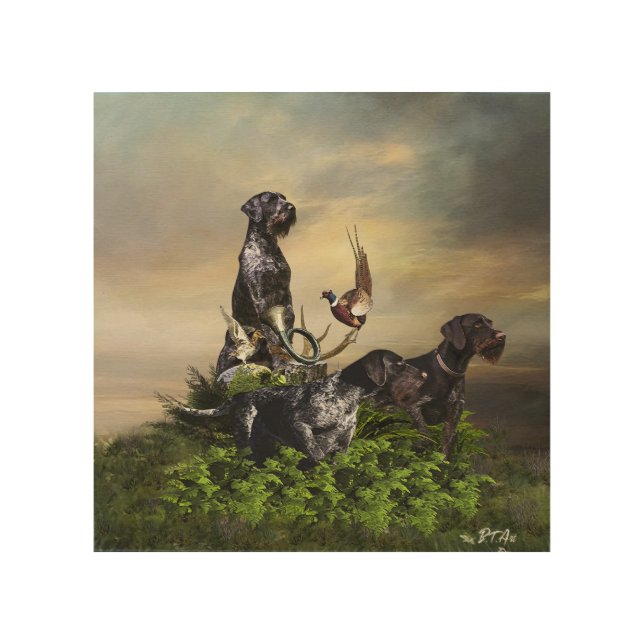  German Wirehaired Pointer   Wood Wall Art (Front)