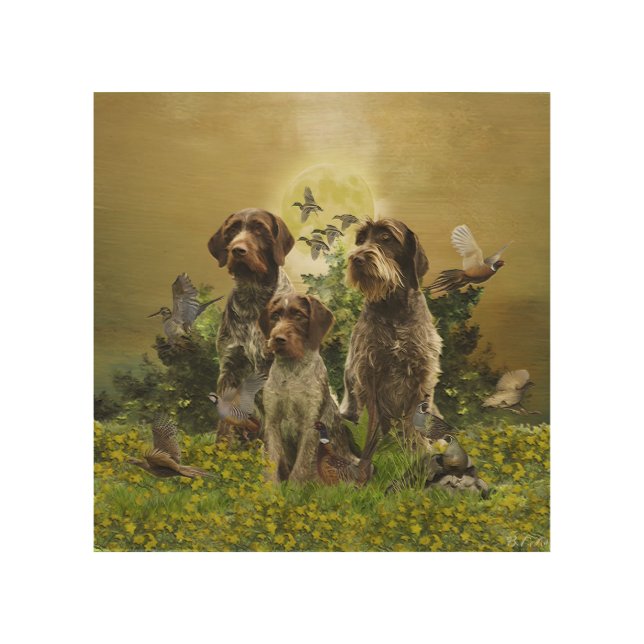  German Wirehaired Pointer     Wood Wall Art (Front)
