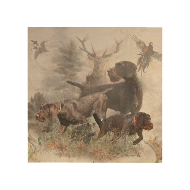  German Wirehaired Pointer     Wood Wall Art (Front)