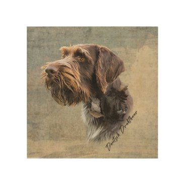 German Wirehaired Pointer    Wood Wall Art