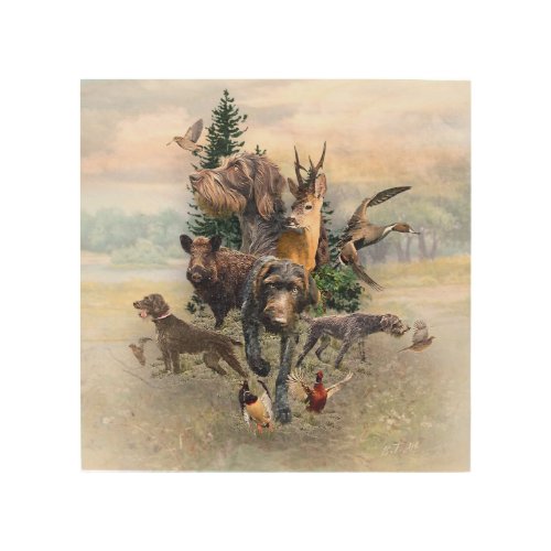 German Wirehaired Pointer   Wood Wall Art
