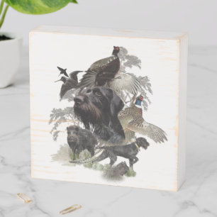German Wirehaired Pointer Wooden Box Sign