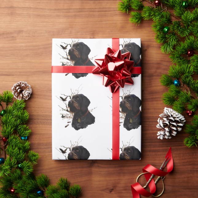 German Wirehaired Pointer Wrapping Paper (Holiday Gift)