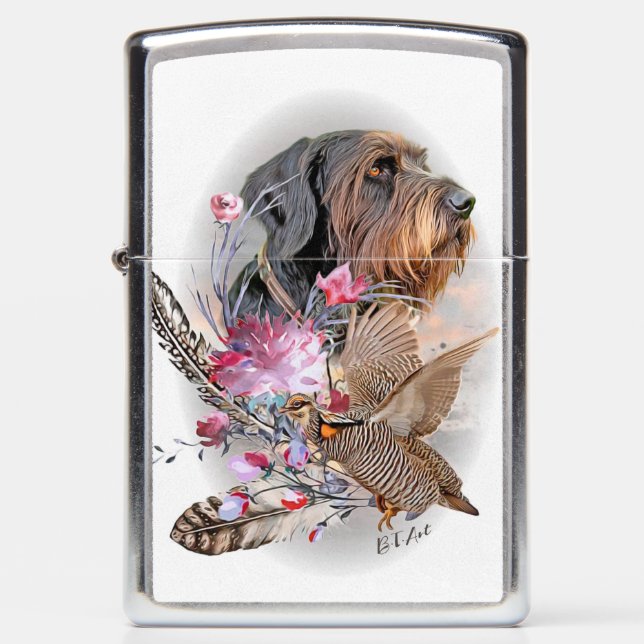 German Wirehaired Pointer Zippo Lighter (Front)