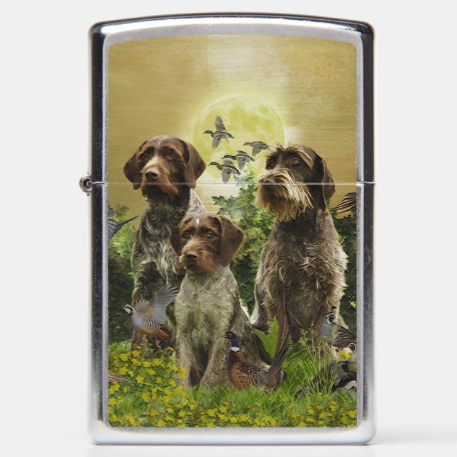  German Wirehaired Pointer  Zippo Lighter (Front)