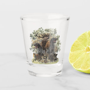 German wirehaired pointers shot glass