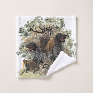 German wirehaired pointers, The Passion for Huntin Bath Towel Set