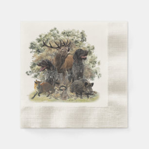 German wirehaired pointers, The Passion for Huntin Napkins