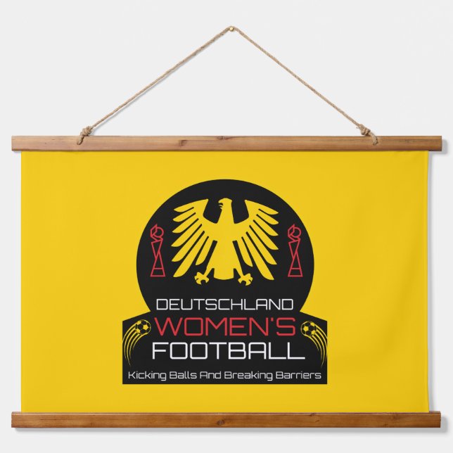 German Women's Football Hanging Tapestry (Front)