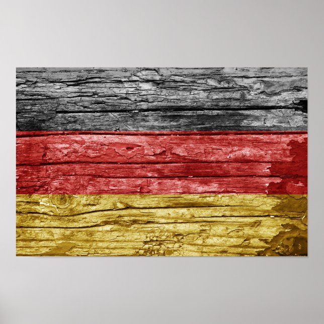 German wooden flag poster (Front)
