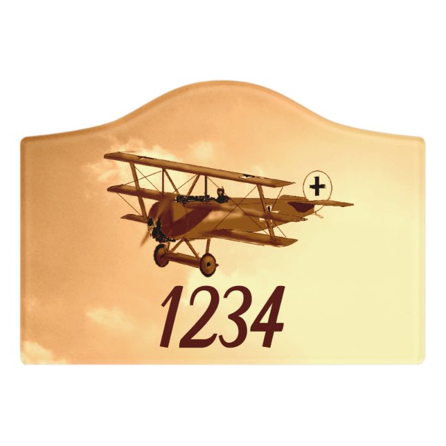 German WW1 Red Baron Aircraft Aviation Door Sign (Small Crest Front)